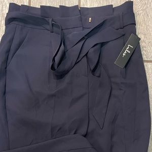 Lulu’s Navy Blue Paper Bag pants